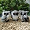 Elegant White Owl Christmas Ornament White Owl Miniature Toy for Kids Educational Animal Models Home Decoration