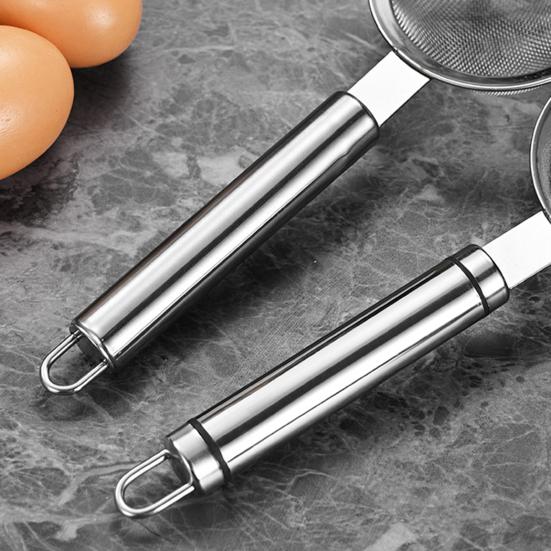 Yousheng Stainless Steel Fine Mesh Strainer Colander with Anti-Slip Handle Kitchen Flour Sieve for Tea Juice Oil Strainer Baking Ingredient
