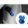4pcs Tire Valve Air Valve Cap Black Aluminum Rims Stem Tyre Cover