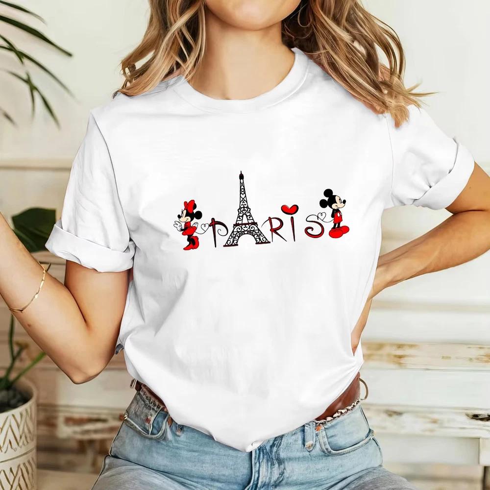 Mickey Mouse And Minnie Mouse Paris Tshirt Unisex Unisex Unisex 3 S