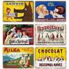 Chocolate And Sweets Metal Sign Tin Plaque Vintage Metal Signs Iron Painting for Party Area  Restaurant Kitchen Shop Wall Decor