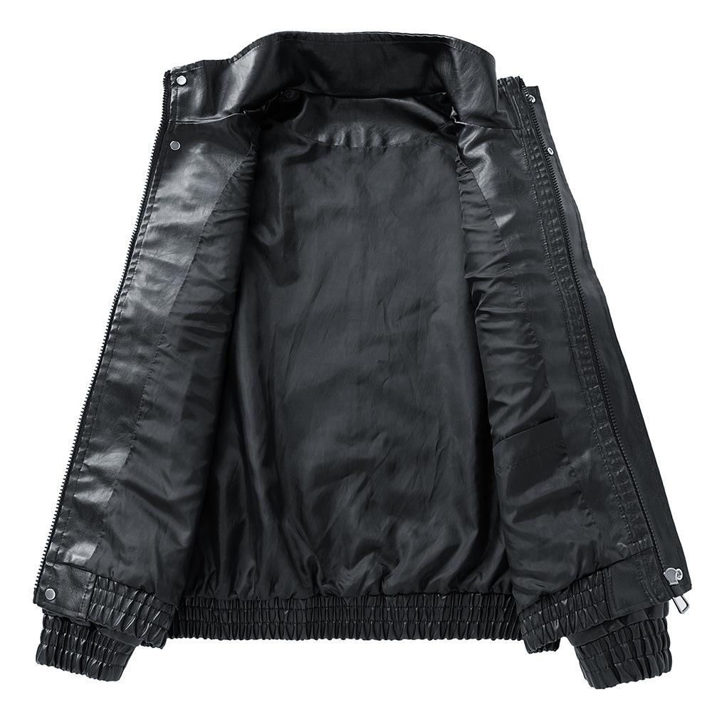Men's Jacket New Work Jacket Men's Handsome Men's Spring and Autumn Casual Leather Jacket Top