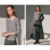 Snowforte Women's Wool Mock Layer Slim Fit Knit Cardigan