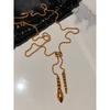 Gold Long Necklace for Women, Light Luxury, Niche, Elegant, High-End, 2026 New Style, Stylish Sweater Chain Accessory
