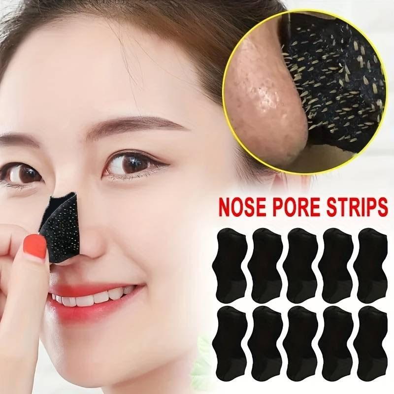 

50pcs Nose Blackhead Remover Mask Deep Cleansing Skin Care Shrink Pore Acne Treatment Mask Nose Black Dots Pore Clean Strips 10Pcs