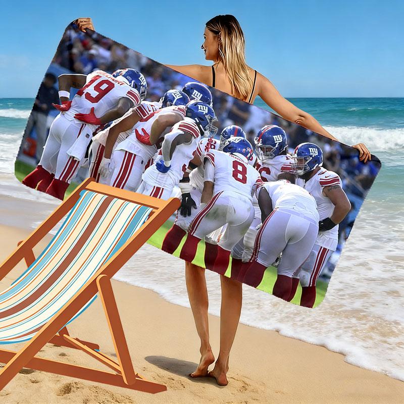 Giants Players Print Beach Towel, Large Soft Quick Dry Towel for Beach Camping Swimming