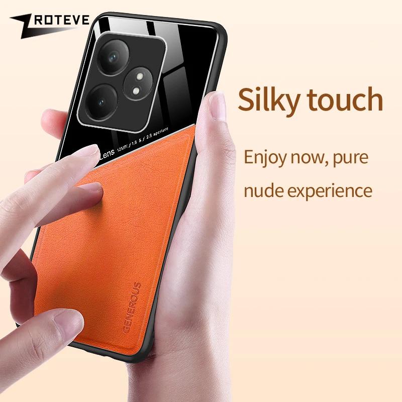 Pro pouzdro Realme GT Neo6 PU kůže Měkký rámeček Tvrdý PC kryt Pro OPPO Realme GT 6 T 6T GT6 GT6T Neo6 SE Pouzdra na telefon