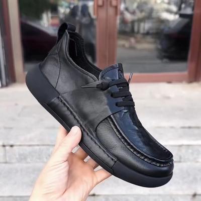 Herrenschuhe Leder Frühling Business Casual Lederschuhe 2025 neuer Trend vielseitig dicke Sohle rutschfest Schuhe Herren im britischen Stil