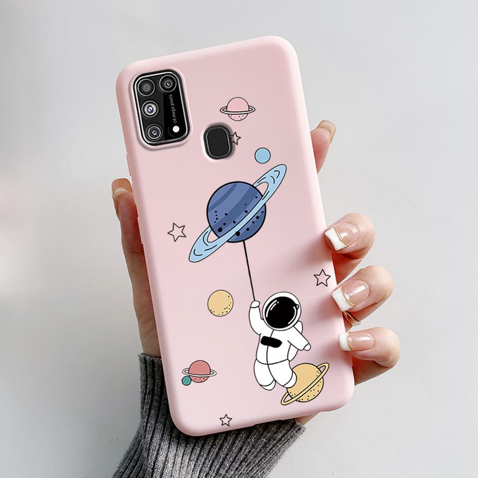 Silicone Case For Samsung M31 M 31 Cover Cute Rabbit Panda Shockproof Phone Case For Samsung Galaxy M31s M31 s M315F M317F Etui