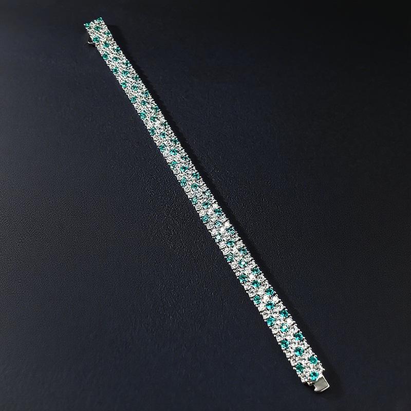 Zhuozhifan S925 Sterling Silver Bracelet with Para Diamond, Fashionable Mingyuan Style.