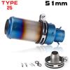 51mm Racing Motorcycle Exhaust Muffler GP-project Universal Sport Bike Muffler