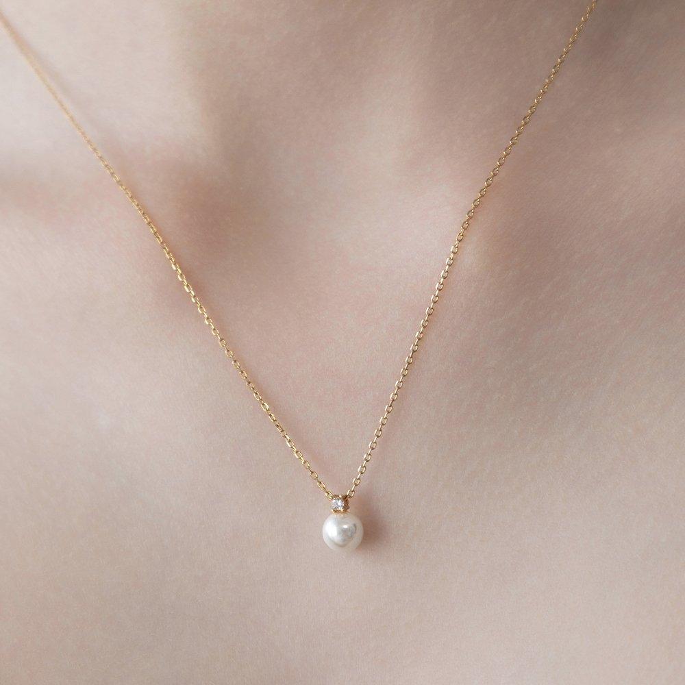(92.5 Silver) 6mm Pearl Necklace Nz2491