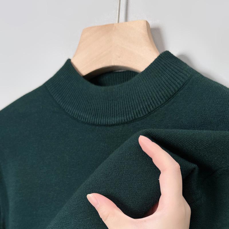Men's Winter Knit High Collar Warm Shirt, 500g