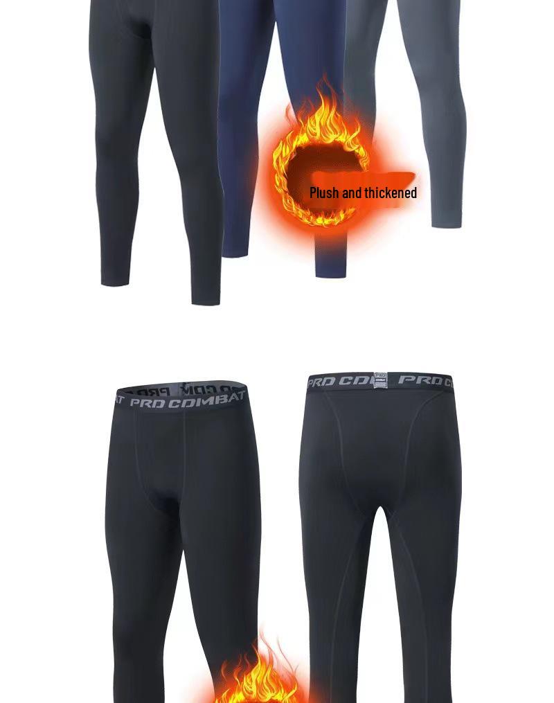 Men's Fleece-Lined Winter Thermal Quick-Dry Sports Base Layer Set