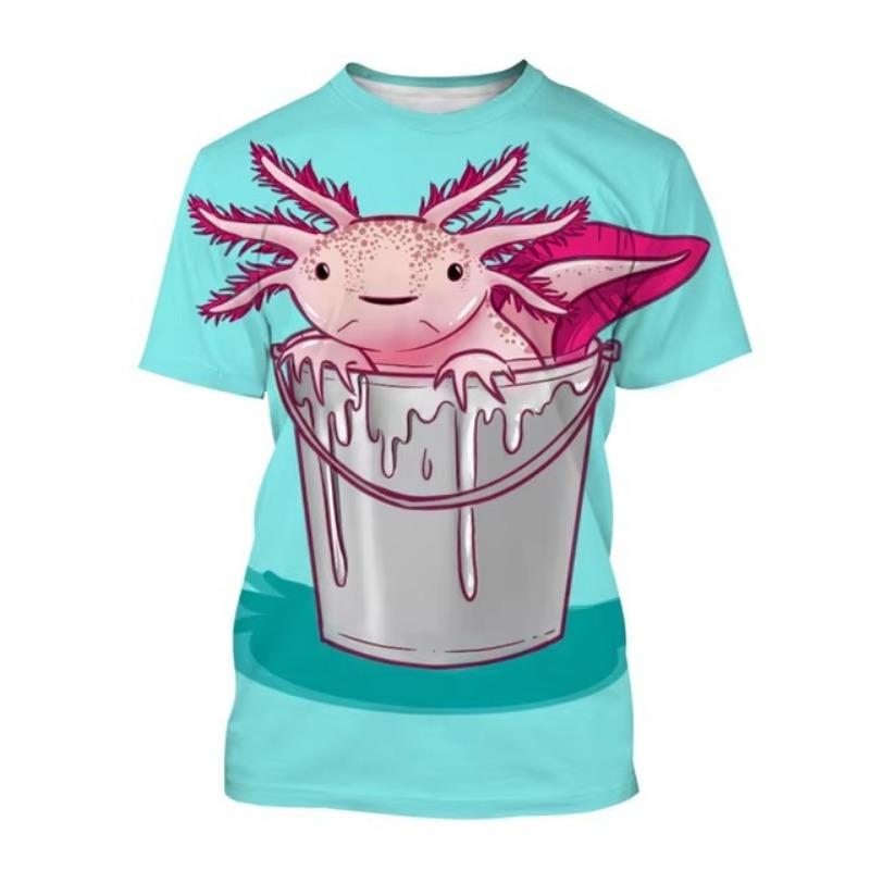 Pánská ležérní móda Streetwear Trička Kreslené zvíře 3D potisk Nadměrné tričko Harajuku Trička Topy Oblečení