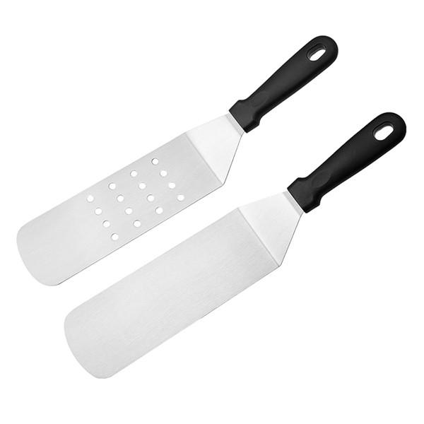 2/4Pcs Metal Spatula Griddle Accessories Set, Stainless Steel Scraper Flat Spatula Pancake Flipper Burger Turner for BBQ Grill