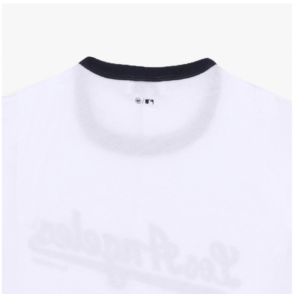 SporTy   Rich DodgerS Ringer Women S T ShirT Wh50 whiTe Dark Navy