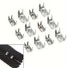200 Pc Zipper Repair Kit #3 #5 #8, Silver and White Detachable Sliders, Stop Clips and Replacement Pulls for Coats Luggage Boxes