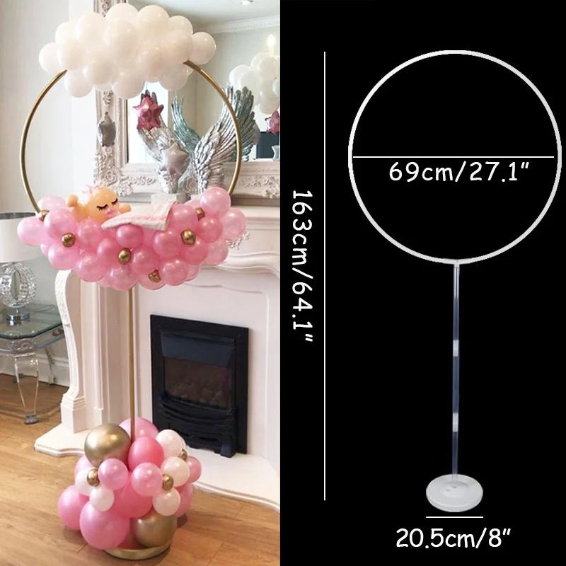 163x73cm Circle Balloon Arch Stand Round Balloons Holder Column Kids Birthday Party Baloon Wedding Decoration Baby Shower Ballon