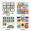 PVC Hopscotch Game Floor Stickers Self-adhesive Wall Art Creative Cartoon Number Grids  Kid's Room