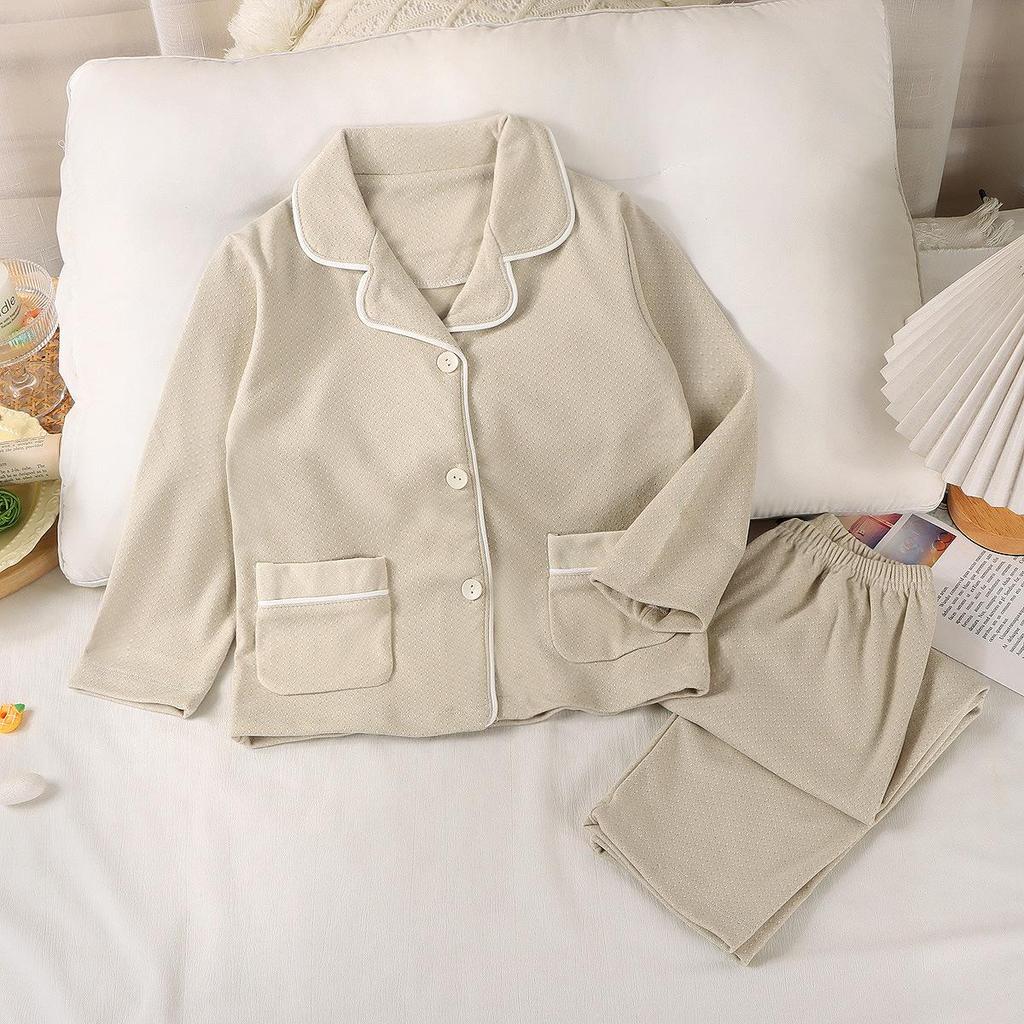 Teen Turn-Down Collar Pajamas - Autumn & Winter Edition for Boys & Girls