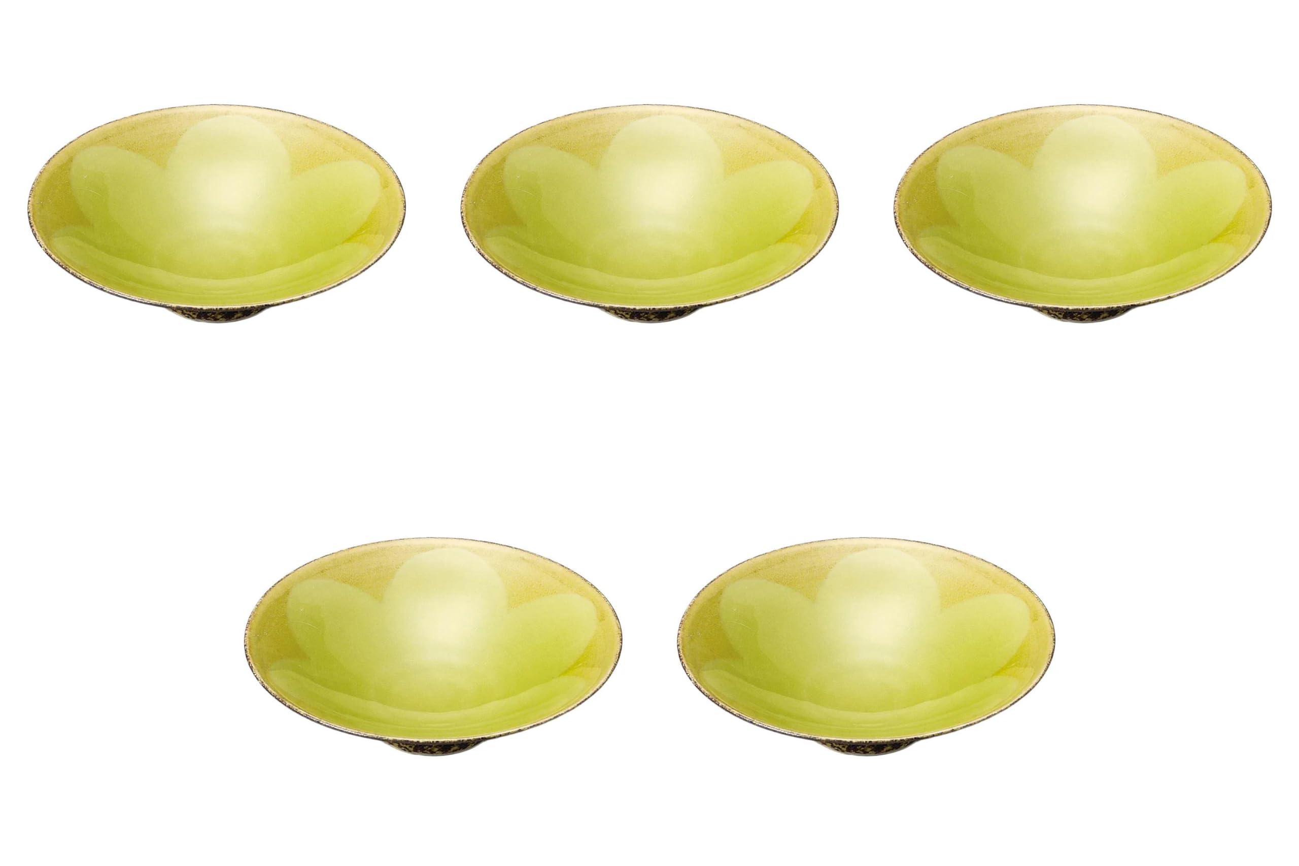 

Set of 5 Nanban Uguisu Flat Small Bowls x Medium Bowls Arita Ware Setomonohonpo [16 4.5cm]