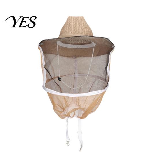 Adjustable Beekeeping Hat with Veil, Straps Wide Brim Full Mesh Visor Apiary And Veil Protection Bee for Face Neck Protection, Comfortable Fit