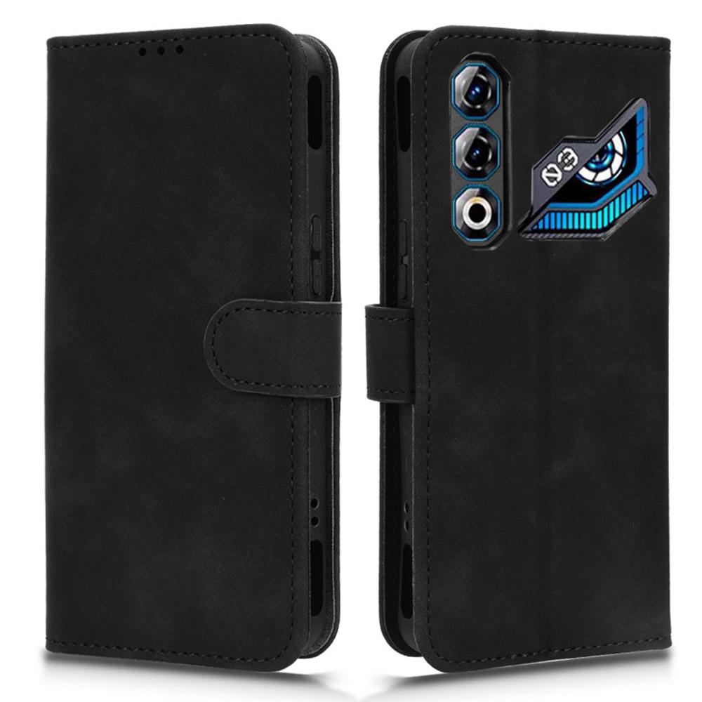 

Кожаный чехол для ZTE nubia Neo 3 GT 5G, с ощущением кожи, противоударный, кошелек, откидная крышка, чехол для телефона Black