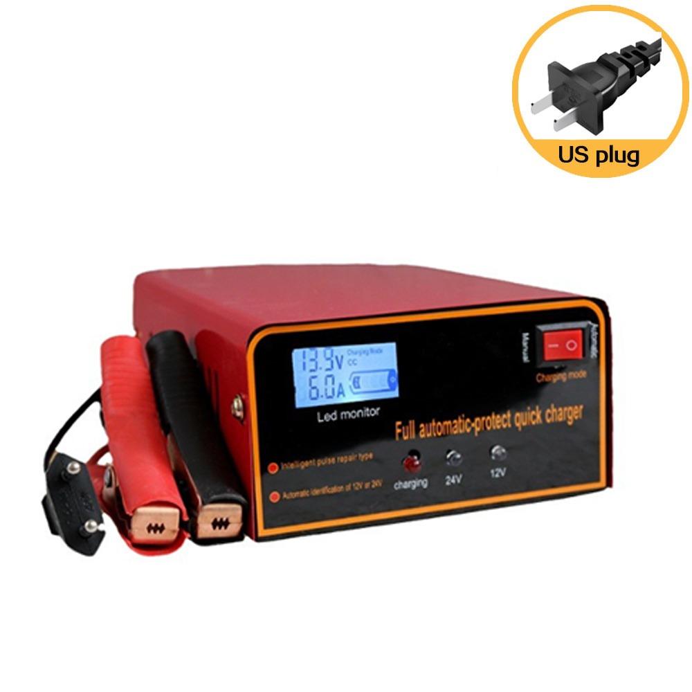 

Battery Detection Car Motorcycle Battery Charger Automatic Lead Acid Pulse Repair Auto Accessories US Plug