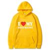 I Love My Boyfriend Girlfriend Printed Hoodie Couple Fashion