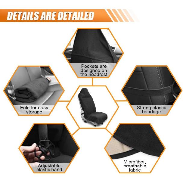 Waterproof Car Seat Cover Towel, Non-Slip Car Seat Protector for Gym Workouts, Running, Swimming, Beach & Hiking, Universal Sweat Towel Cloth for