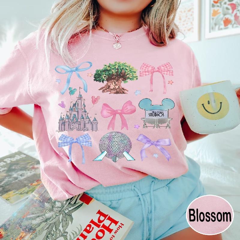 

202526 Summer Tshirt Family 100 Cotton Printed Tshirt Loose Breathable Casual Short Sleeve Tshirt Princess Tshirt S