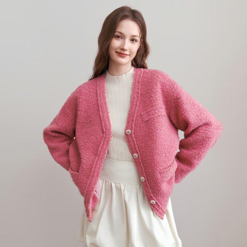 

Ledin 2025 Spring Loose Fit Elegant Button Wool Blend Coat L