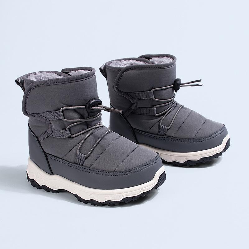 Winter new girls boots thickened warm Velcro children's snow boots boys casual soft-soled sports cotton shoes