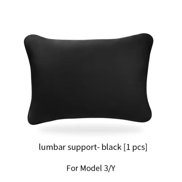 For Tesla Model 3 Y Car Neck Pillow Protective Lumbar Back Support Flocking High-Quality Headrest Lumbar Car Accessories