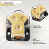2Pcs 2 Way Car Power Distribution Amp Block Car Audio Power Wire Splitter 0/2/4 Gauge In 4/6/8 Gauge Out Durable Amplifier Power