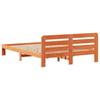 Solid Wood Bed Without Mattress Wax Brown 120x190 Cm Pine Wood