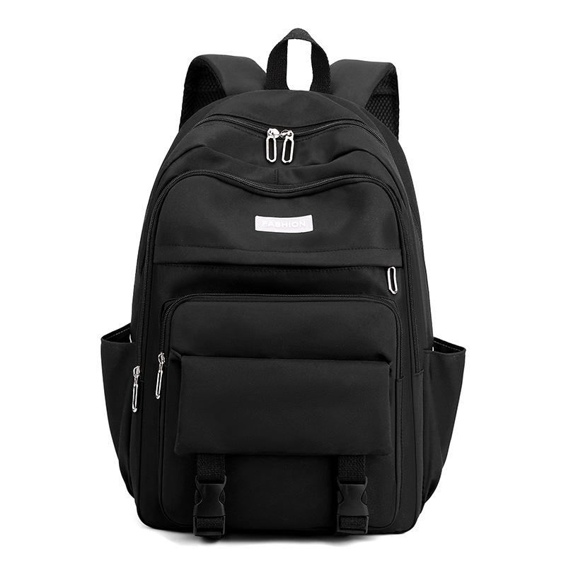

School bag New primary and secondary school school bag Large capacity burden reduction Casual backpack Fashion computer backpack чёрный