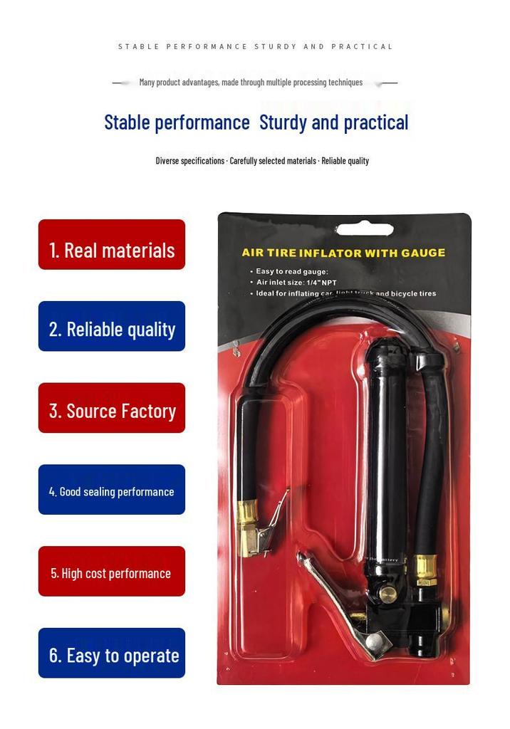 Digital Handheld Car Tire Inflator with Pressure Gauge and Air Pump