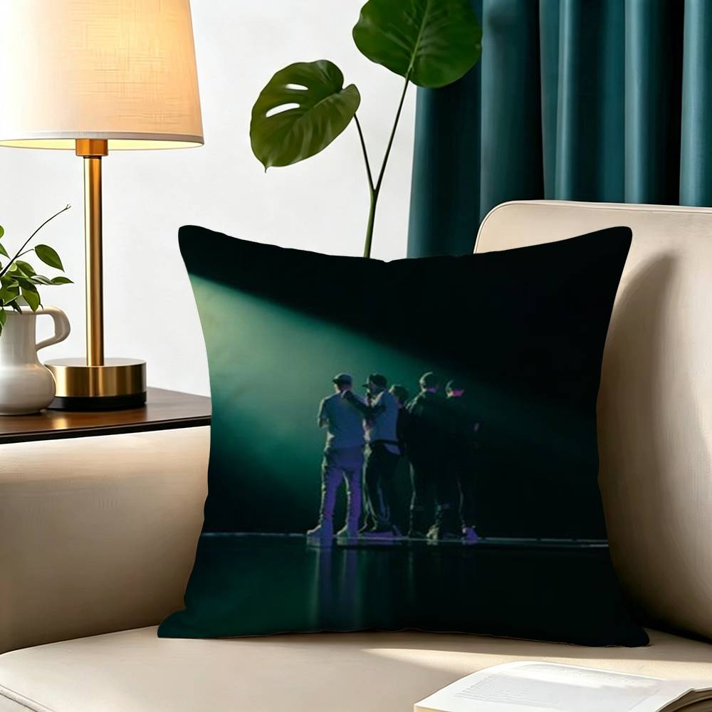 BSB B-Backstreet Boys Square Double-Sided printed Pillow Case Bedroom Bedside Pillow Sofa Cushion Cover