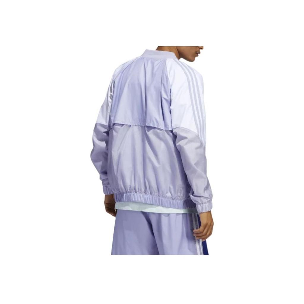 Adidas Originals Trefoil Color Block Windbreaker Jacket Men Outerwear Pink Purple HC2097