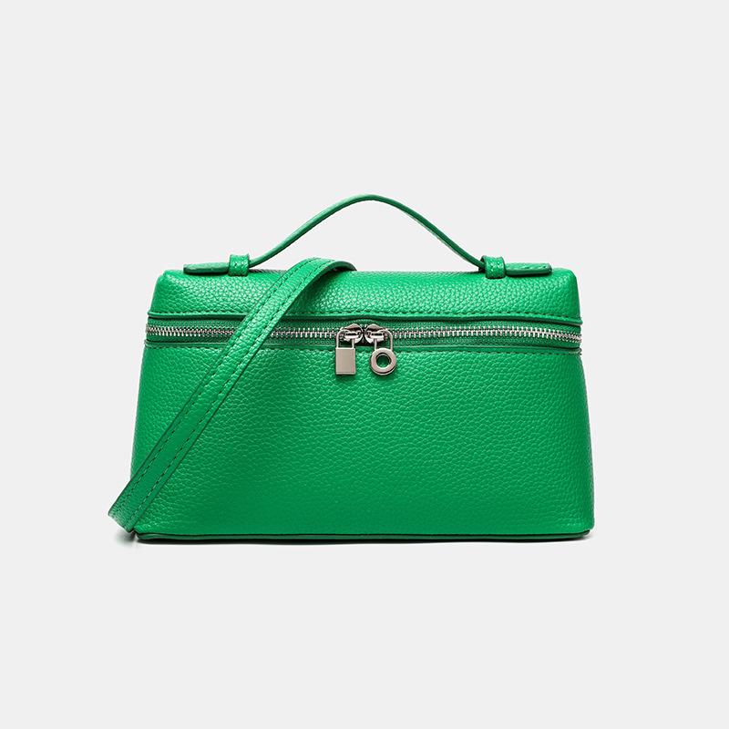 New Lunch Box Bag with One Shoulder, Crossbody and Hand-held Design Simple and Fashionable French Style Handbag