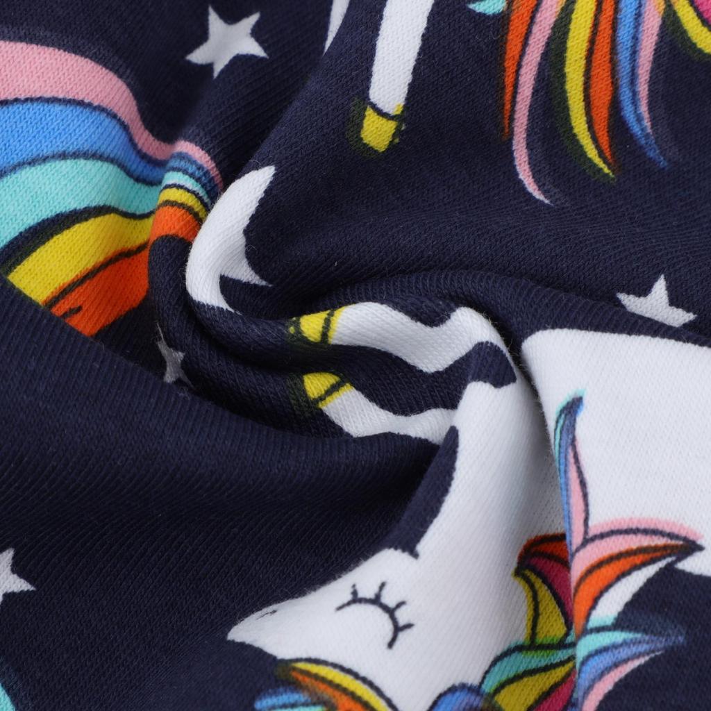 Unicorn Pattern Girls' Stretchy Leggings for Spring and Autumn