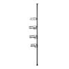 Corner Shower Basket Tension Pole Stainless Steel   Floor to Ceiling Shower Shelves   with 4 Baskets for Bathroom