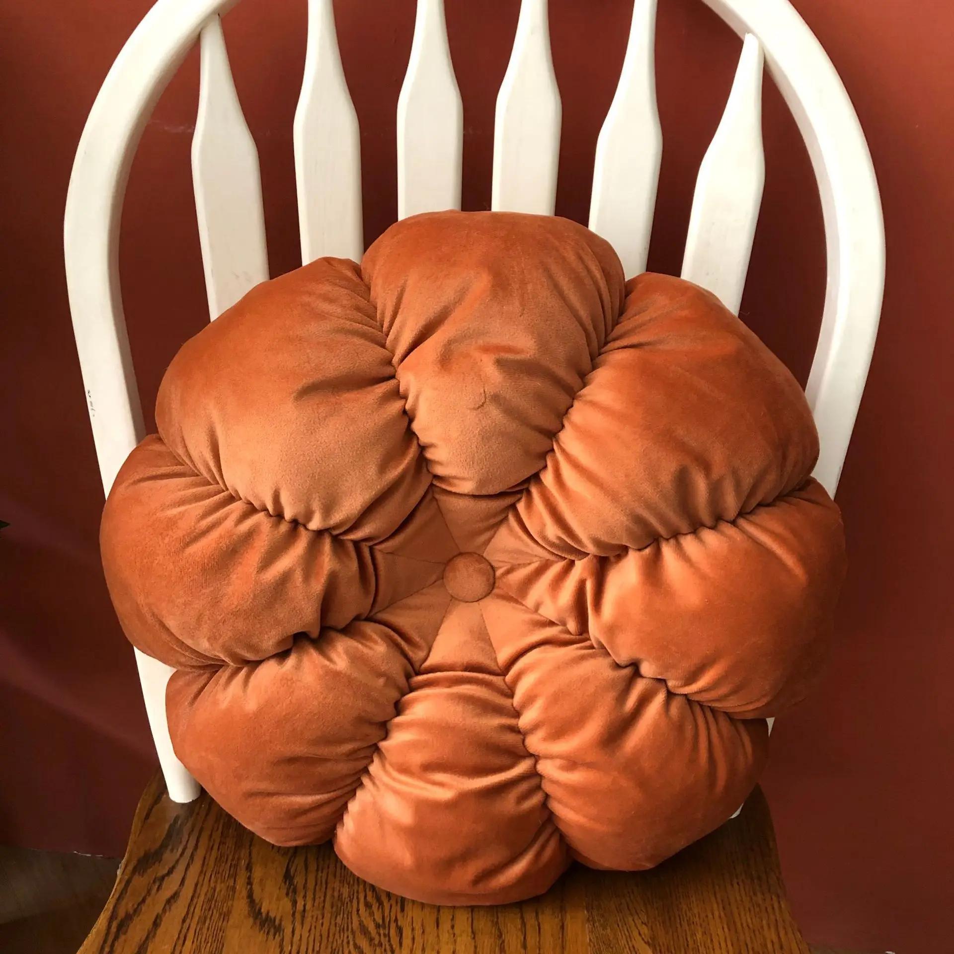 

Стильная бархатная подушка-цветок для дивана-кровати, декоративная подушка для татами, подушка для сидения, пуф для медитации, офисное кресло, поясничная подушка 55X14cm