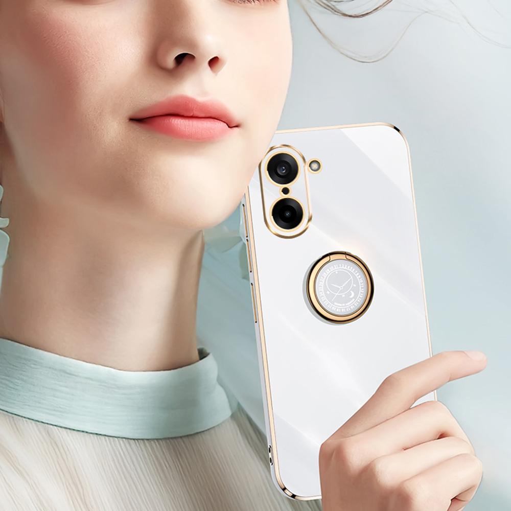XINLI TPU Case for OnePlus Ace 5 Racing 5G/Nord CE5 5G Ring Kickstand Electroplating Phone Cover