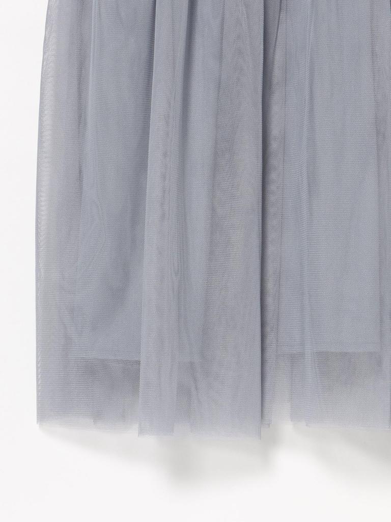 Beams Heart Sheer Tiered Dress, Women's, Greyish Blue, One Size