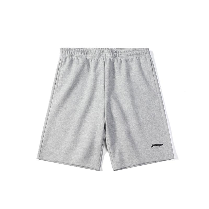 Li-Ning Comfortable Breathable Loose Fit Five-Point Shorts Unisex shorts Light-Gray AKSW623-2