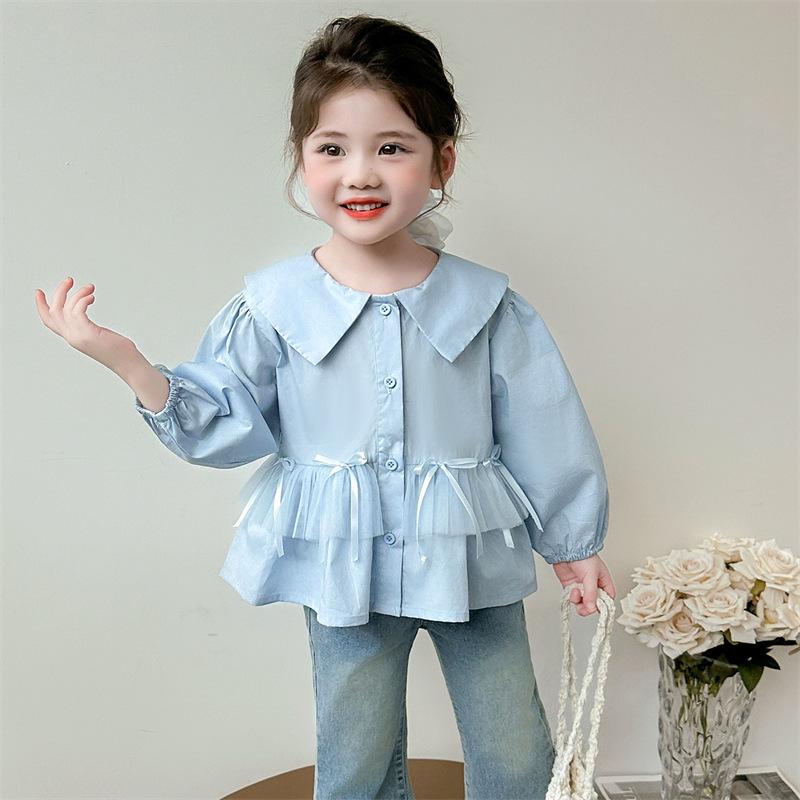 2025 Spring/Autumn Long Sleeve Princess Shirt for Baby Girls