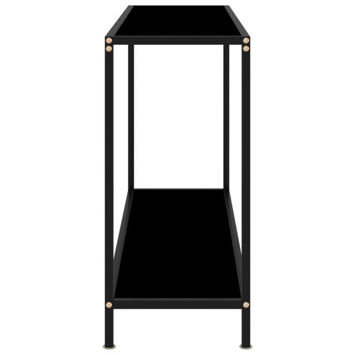 VidaXL Table console Noir 120x35x75 cm Verre trempé